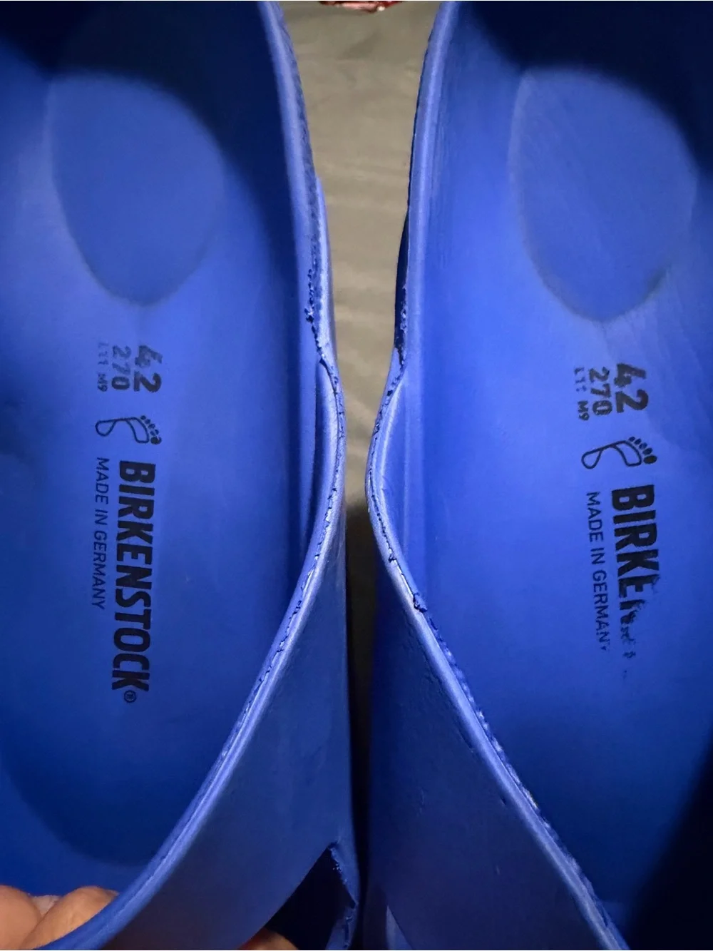 Birkenstock Arizona Essentials Men's Blue Dual-Strap Slide Sandals